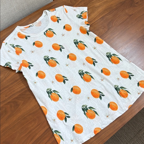 Marine Layer Swing Crew Tee Orange 🍊 Print Size Small - Picture 4 of 6